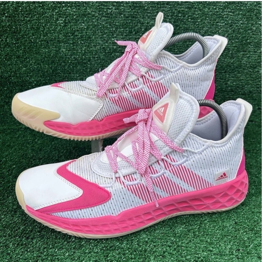 Adidas‎ Pro Boost Low White Pink Basketball Shoes FX9219 Mens 11
